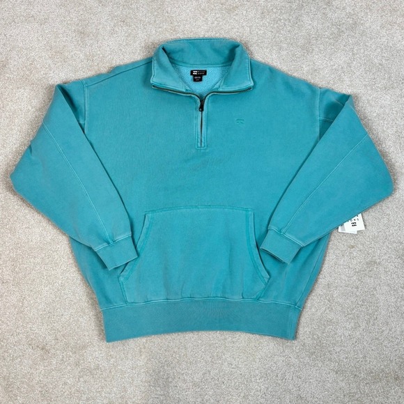 Billabong Tops - Billabong Hula Bluebird Turquoise Half Zip Fleece Pullover Sweatshirt Medium NWT